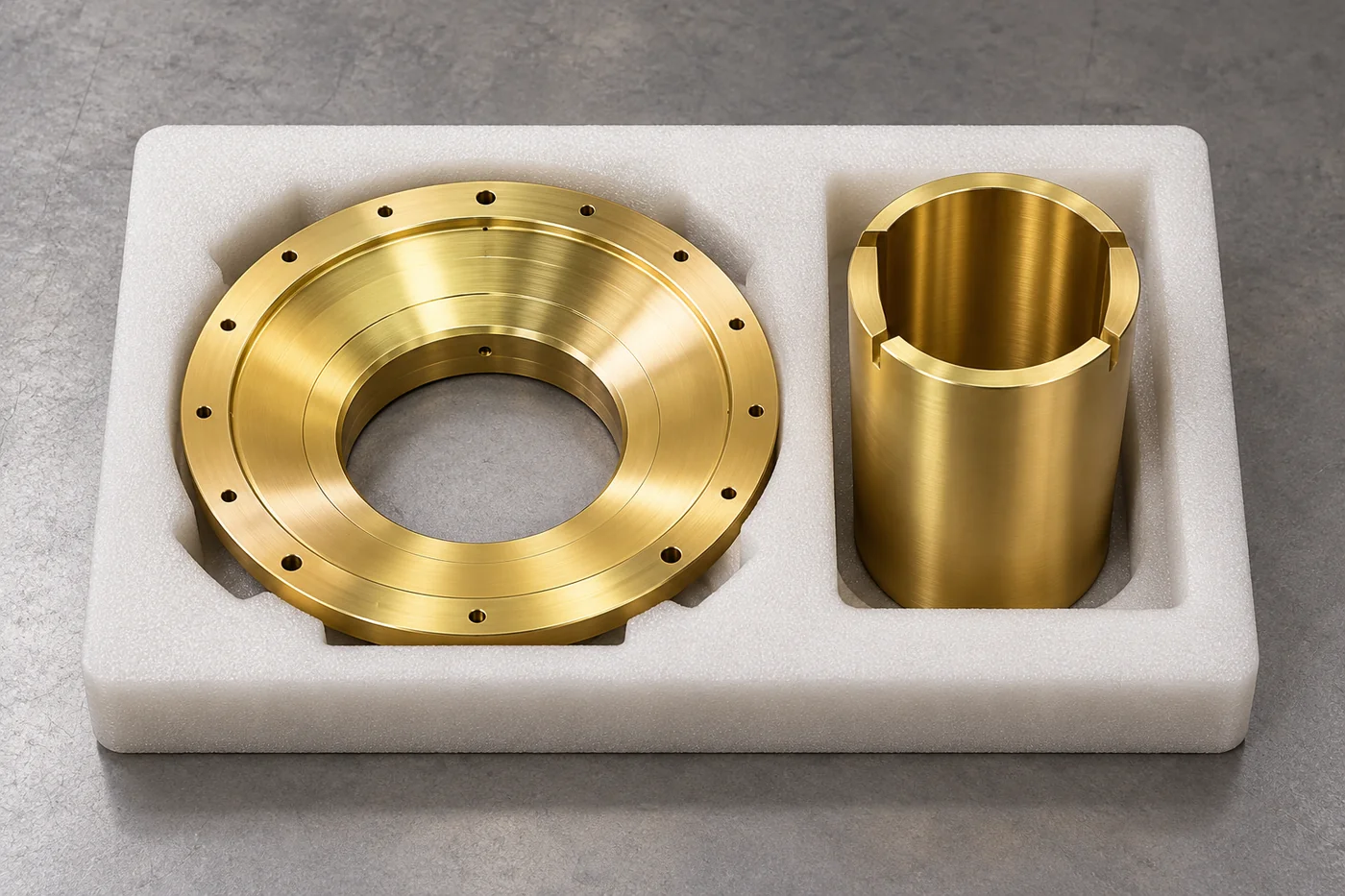 Copper-alloy sleeve references protected in a plain sample tray