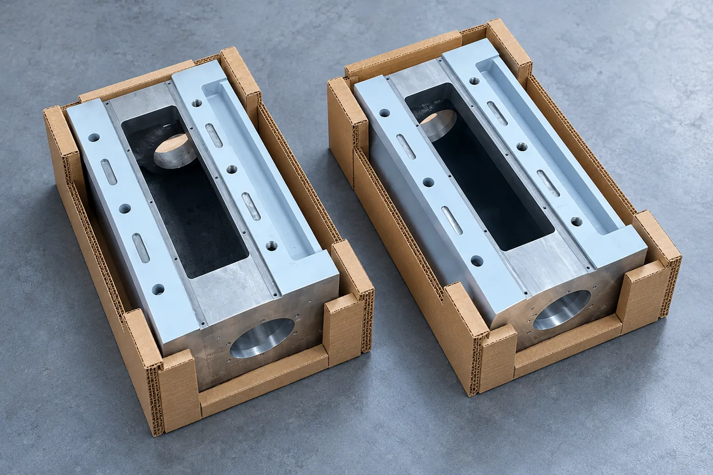 Two housing references separated by plain protective inserts