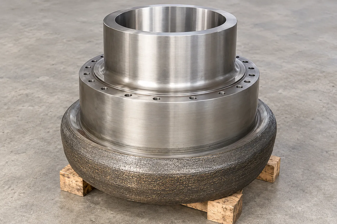 Grinding-roller reference resting on plain handling supports