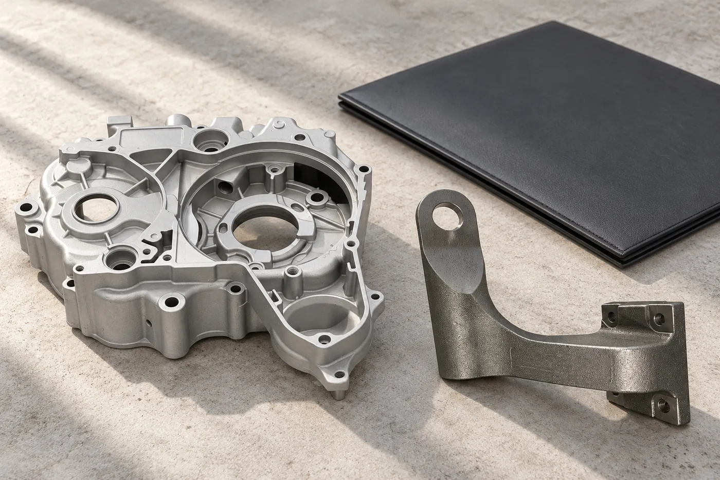 Cast housing and steel bracket references for a manufacturing transfer review