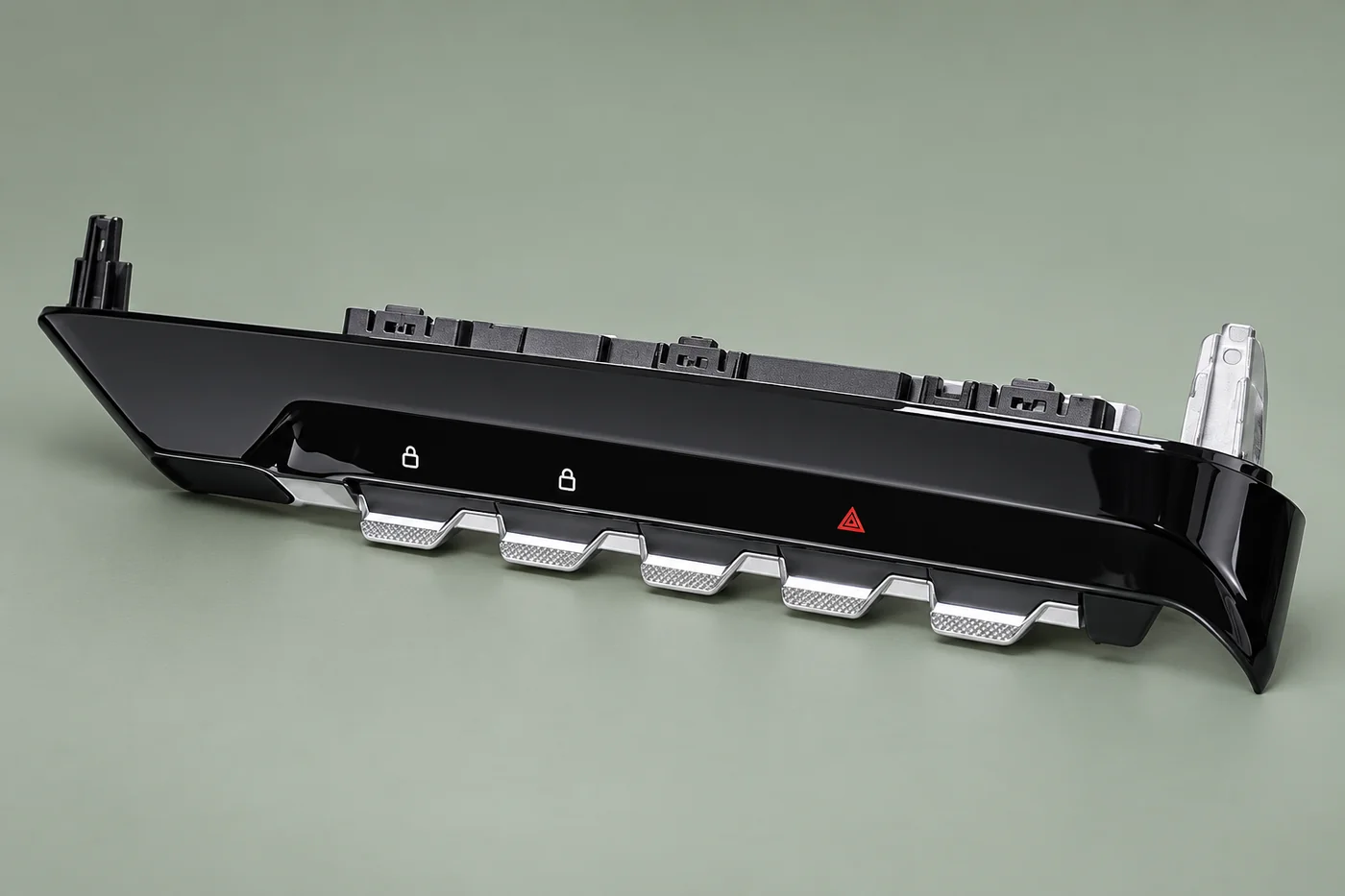 Long plastic enclosure-shell reference with its actual openings