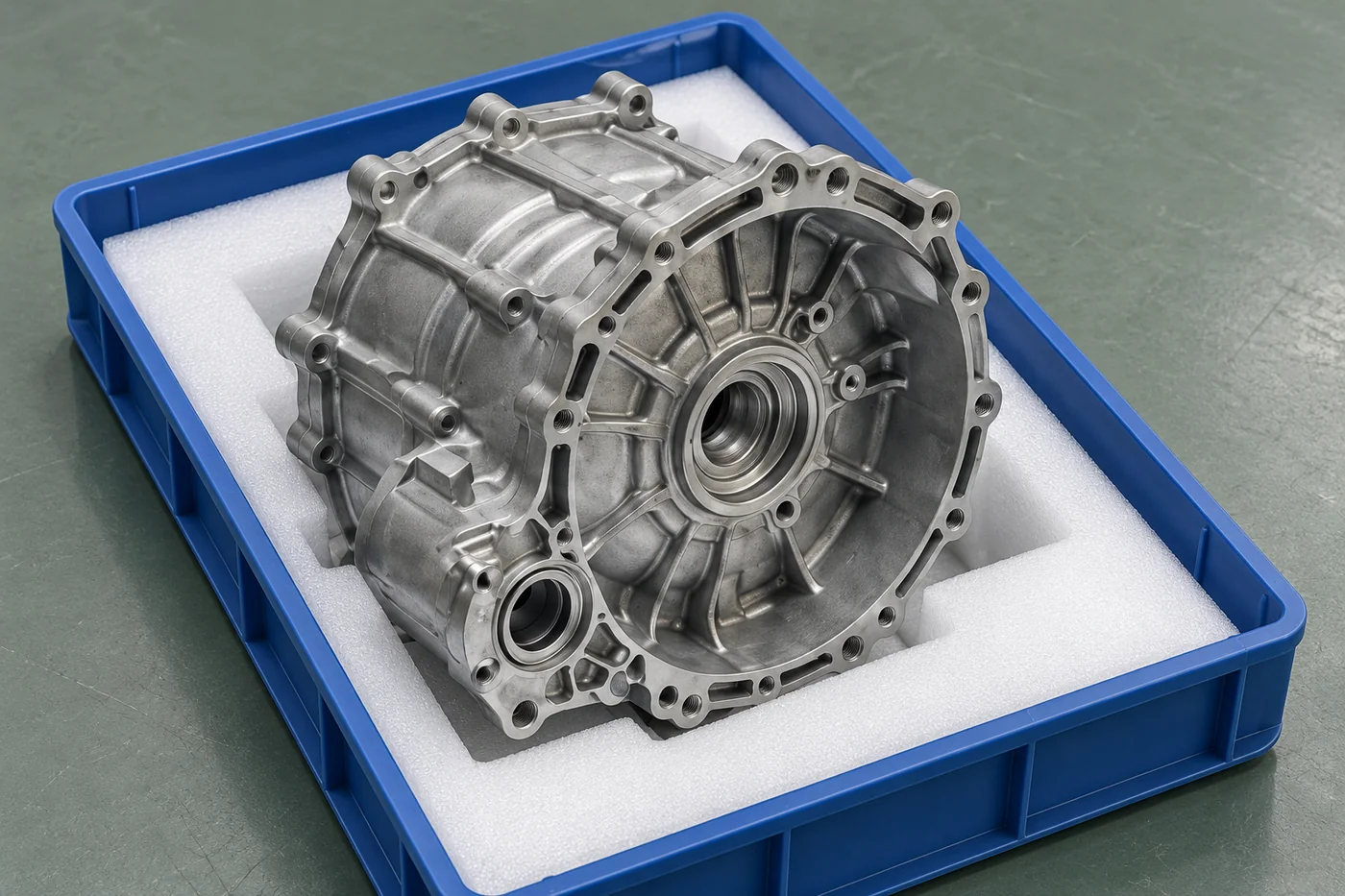 Ribbed housing reference protected in an open plain sample tray