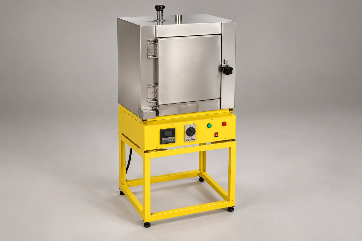 Large burnout-oven reference viewed from a high side angle