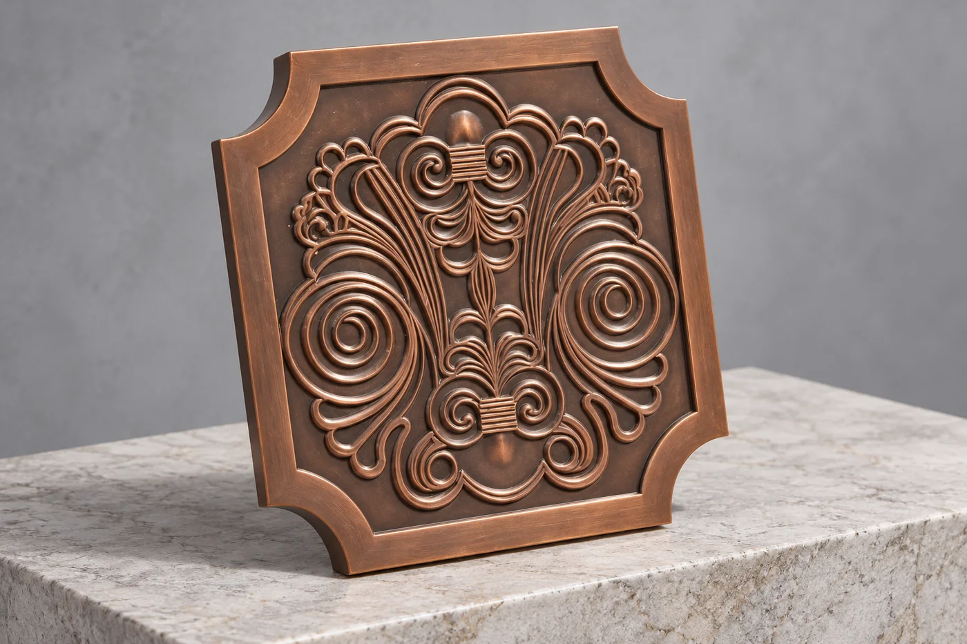 Ornamental bronze relief reference